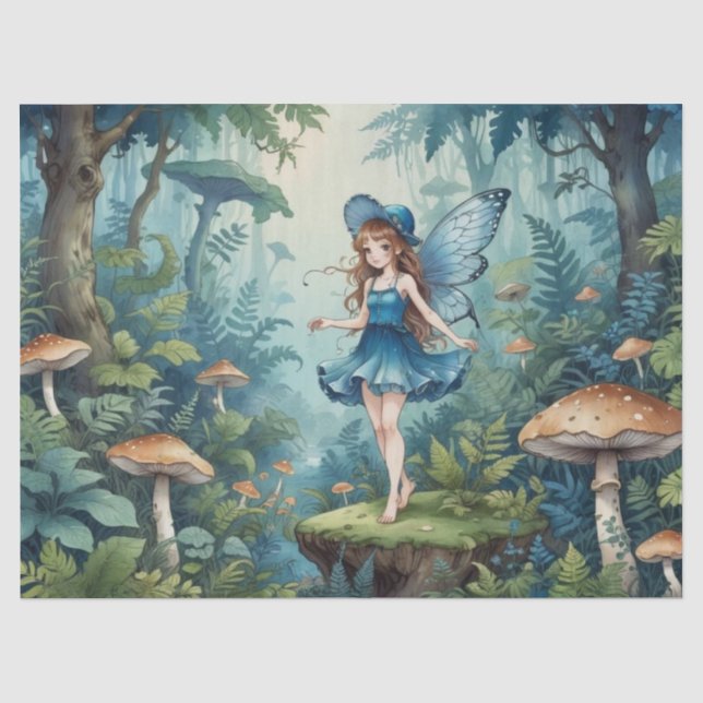 Papel De Seda Hada Encantadora de Hongos (Anverso)