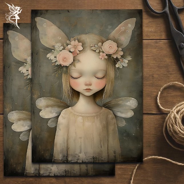 Papel De Seda Hada floral de ensueño en desconchazón de pastel v (Subido por el creador)