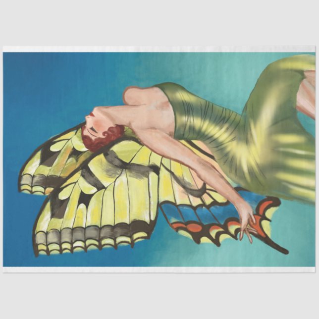 Papel De Seda Hada IMPRESIONANTE WT Benda Fairies Fae Decoupage (Anverso)