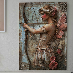 Papel De Seda Hada Rosa con Decoupage de Flecha