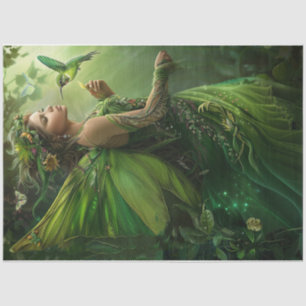 Papel De Seda Hada verde