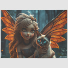 Papel De Seda Hada y su gato