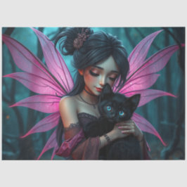 Papel De Seda Hada y su gato,