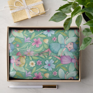 PAPEL DE SEDA HADAS DE FLORES FELICES FANTASÍA