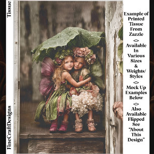 Papel De Seda Hadas De Hidrangea Encantadas En La Decoración Del