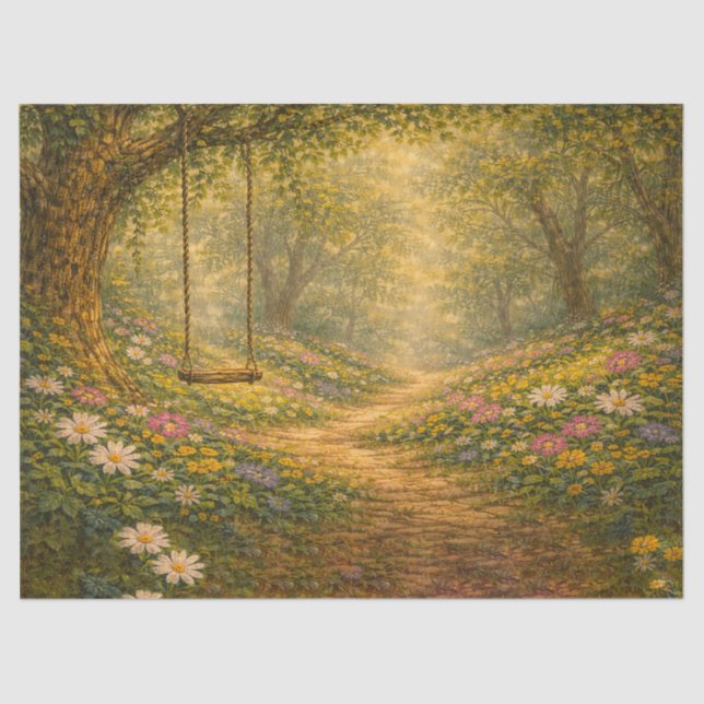 Papel de seda Hadas para decopauge, regalos (Anverso)