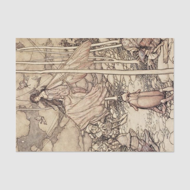 Papel De Seda “Hadas y Elfos” de Arthur Rackham (Anverso)