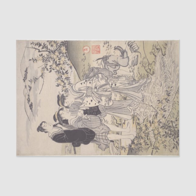 Papel De Seda Hagi Tamagawa por Kubo Shunman (Anverso)