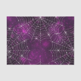 PAPEL DE SEDA HALLOWEB PURPLE CON WEBS DE PLATA