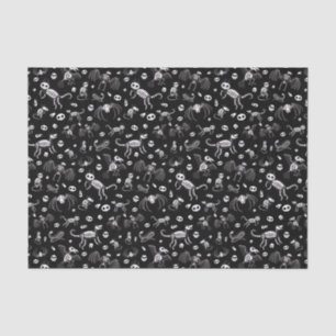 Papel De Seda Halloween Animal Bats Dogs Cats Spiders Skeleters