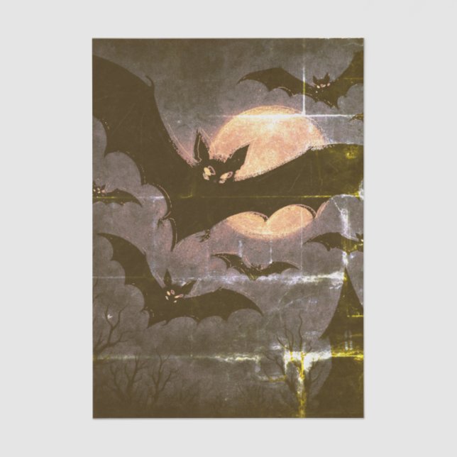 Papel De Seda Halloween Bat Moon (Anverso)