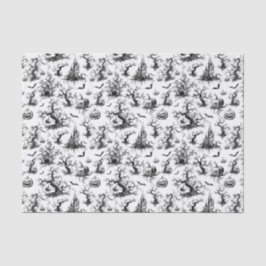 Papel De Seda Halloween blanco y negro