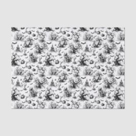 Papel De Seda Halloween blanco y negro