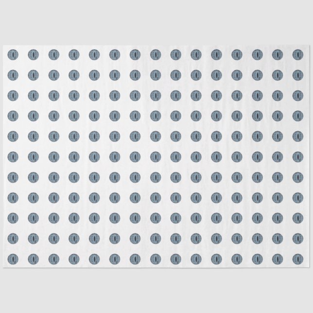 Papel De Seda Halloween Blue Polka Dot Eyes (Anverso)