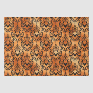 Papel De Seda Halloween Brocade Spider Pattern Copper Black