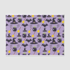 PAPEL DE SEDA HALLOWEEN BROOMS CAULDRONS BATS GORRAS