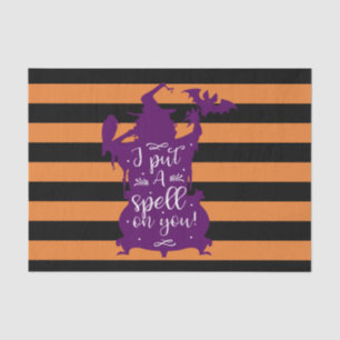 Papel De Seda Halloween Bruja Morada Te He Echado Un Susto