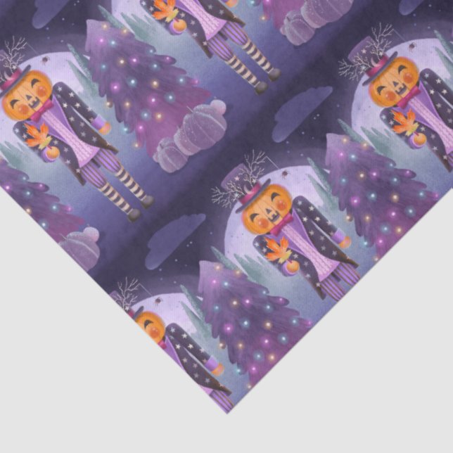 Papel De Seda Halloween Calabaza Nutcracker (Detalle)