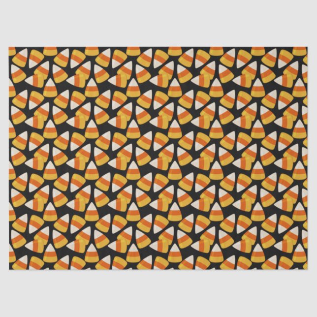 Papel De Seda Halloween Candy Corn Black (Anverso)