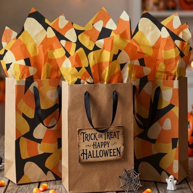 Papel De Seda Halloween Candy Corn Seamless Pattern (Subido por el creador)