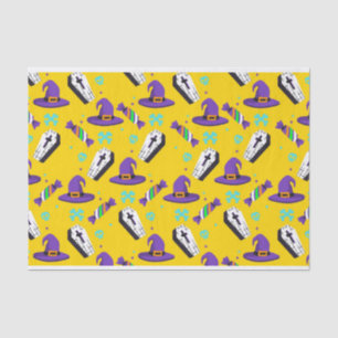 Papel De Seda Halloween Coffin , Candy , Impresión de desfalco d