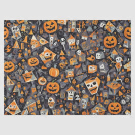 Papel De Seda Halloween cubista