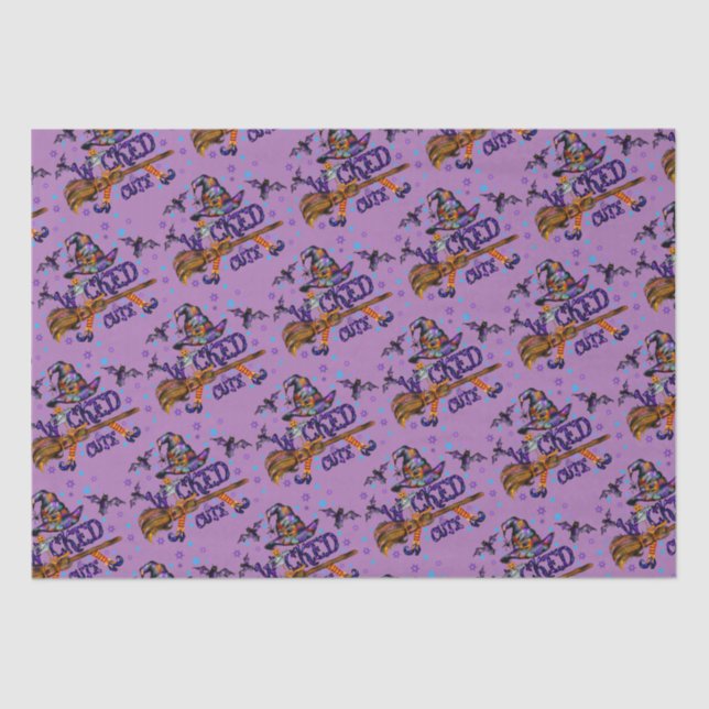Papel De Seda Halloween Curte Wicks Witch (Anverso)