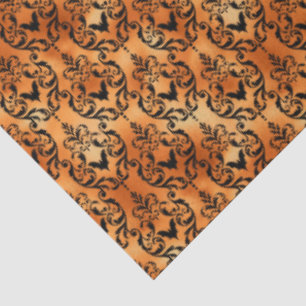 Papel De Seda Halloween de Black and Naranja Bat Toile