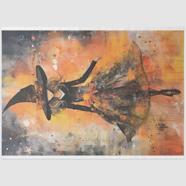 Papel De Seda Halloween de Brujas de Moda 2023 (Anverso)