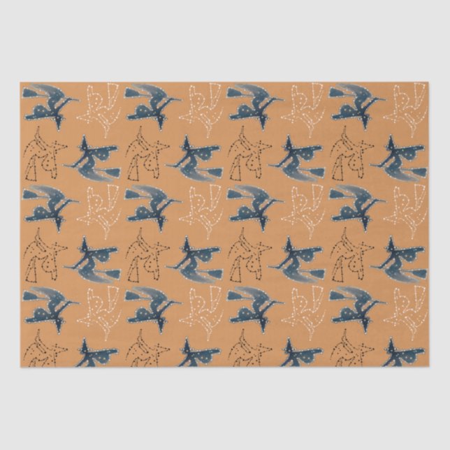 Papel De Seda Halloween de brujas nocturnas estrelladas (Anverso)