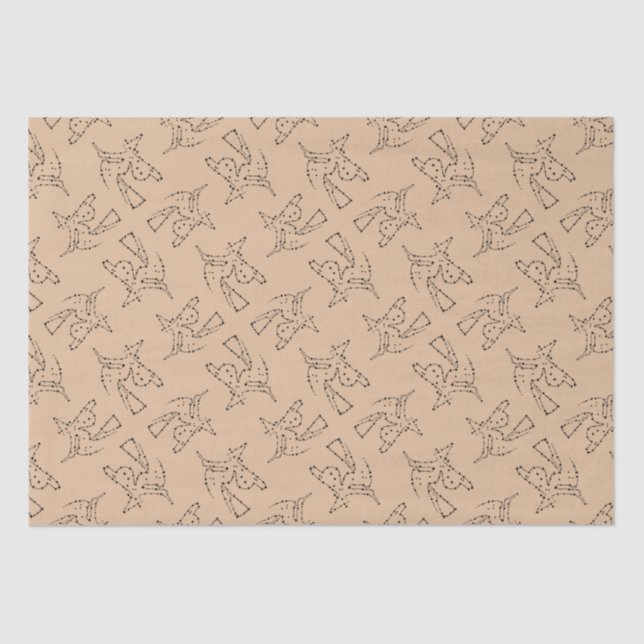 Papel De Seda Halloween de la Bruja Negra de las Estrellas (Anverso)