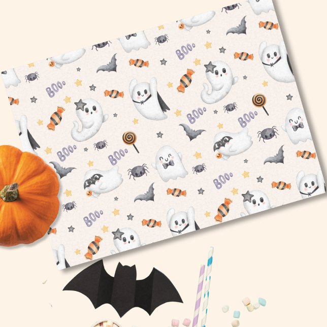 Papel De Seda Halloween del fantasma del boo blanco del pastel (Subido por el creador)