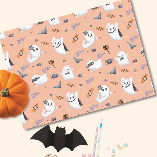 Papel De Seda Halloween del fantasma del chabacano dulce pastel  (Subido por el creador)