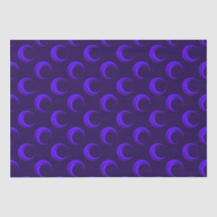 Papel De Seda Halloween del patrón de las lunas de la luna azul