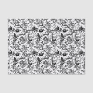 Papel De Seda Halloween en negro y blanco Toile