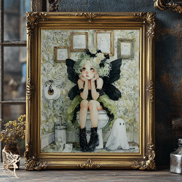 Papel De Seda Halloween Fairy and Ghost in Toilet Decoupage