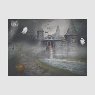 Papel De Seda Halloween fantasmal muy espeluznante en el Castill