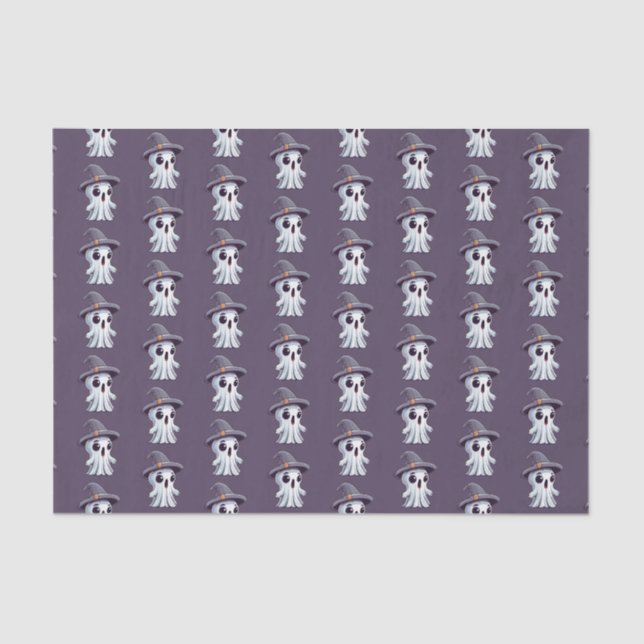 Papel De Seda Halloween: Geist mit Hut -  (Anverso)