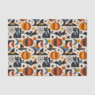 Papel De Seda Halloween Geométrico Moderno