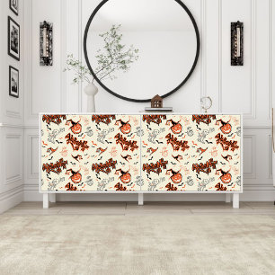 Papel De Seda Halloween gótico Descenso ephemera