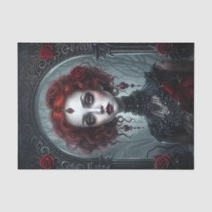 Papel De Seda Halloween Gótico Red Vamp Queen