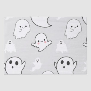Papel De Seda Halloween Gris Gris brillante blanco súper lindo