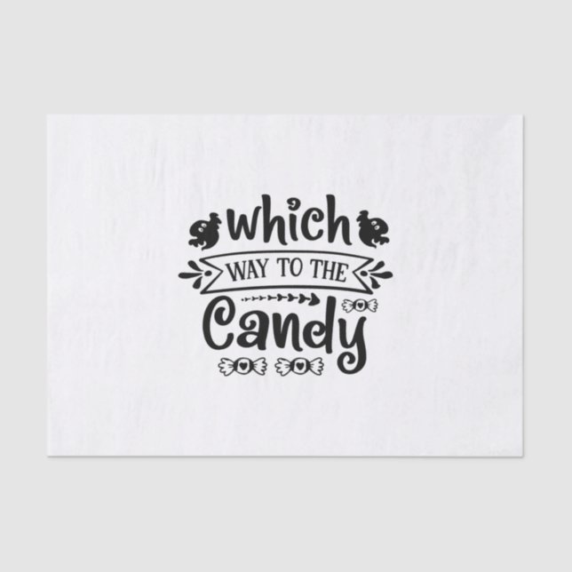 Papel De Seda Halloween Hacia El Cumpleaños Del Candy (Anverso)