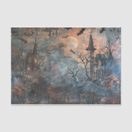 Papel De Seda Halloween Halloween Mansion Spooky Bats