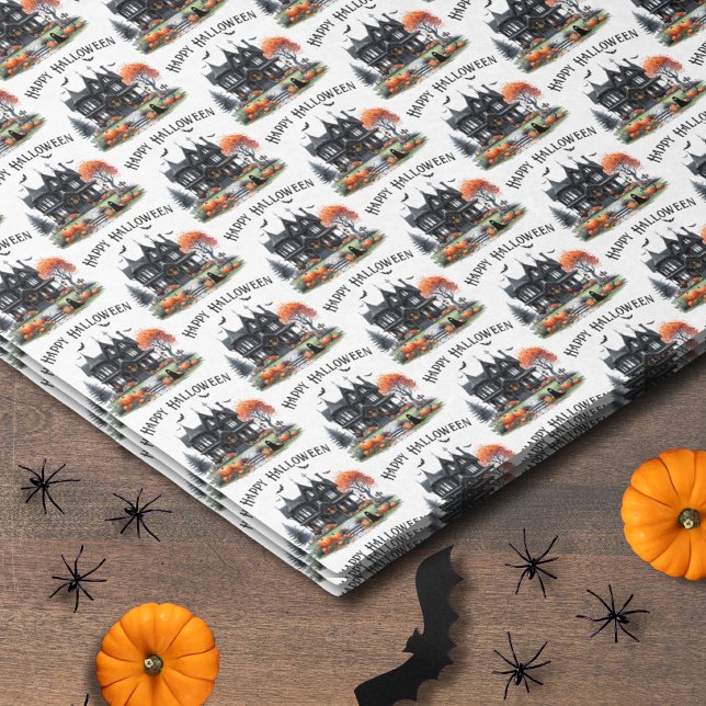 Papel De Seda Halloween Happy Spooky (Spooky Happy Halloween Tissue Paper )