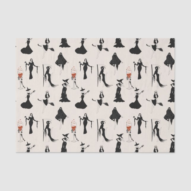 Papel De Seda Halloween Hart Skeleton Hand Halloween (Anverso)