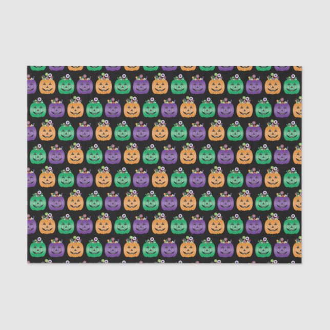 Papel De Seda Halloween Jack O Lantern Candy (Anverso)