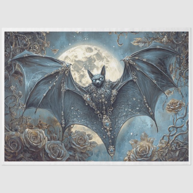 Papel De Seda Halloween Jeweld Bat (Anverso)