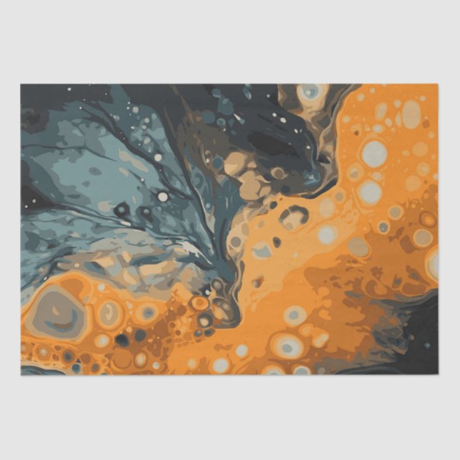 Papel De Seda Halloween Marble Watercolor Swirl 3 (Anverso)