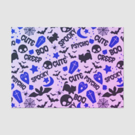 Papel De Seda Halloween morado, azul y negro lindo y divertido